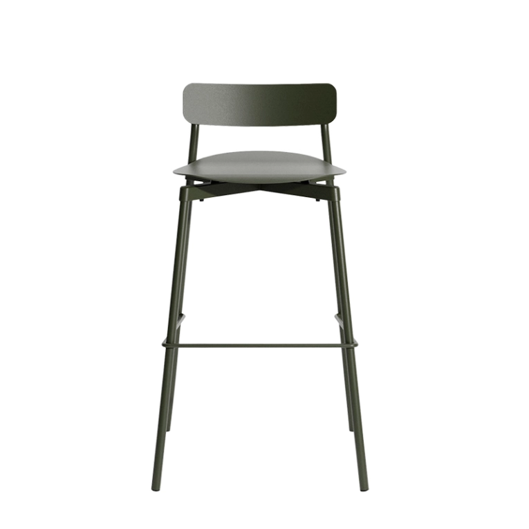 Tabouret haut FROMME H75 Vert bouteille PETITE FRITURE