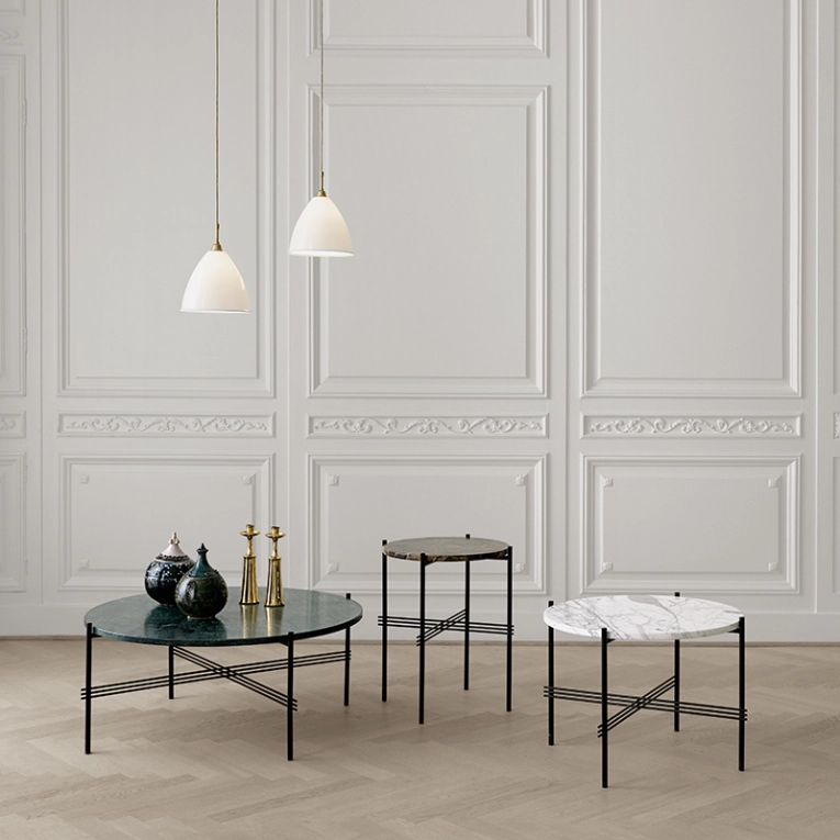 Suspension BESTLITE BL9 S Ø16 Laiton noir/ porcelaine GUBI