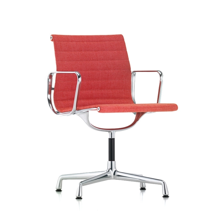 Chaise ALUMINIUM CHAIR EA 103 Fixe Fuchsia/ rouge coquelicot VITRA