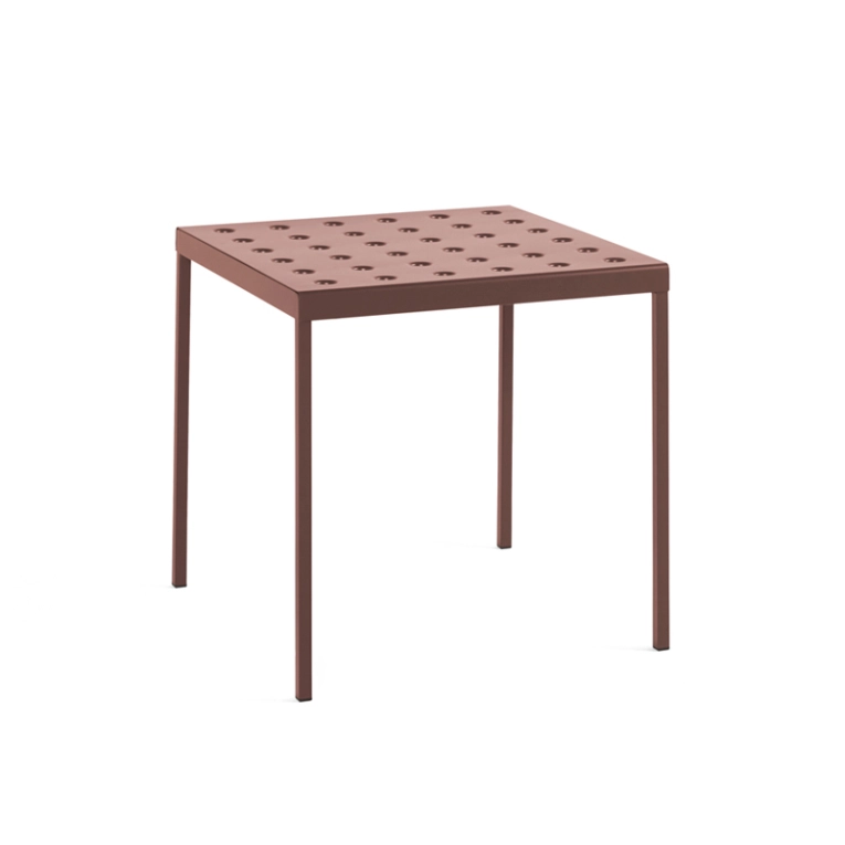 Table extérieur Table BALCONY 75x76 Rouge fer HAY