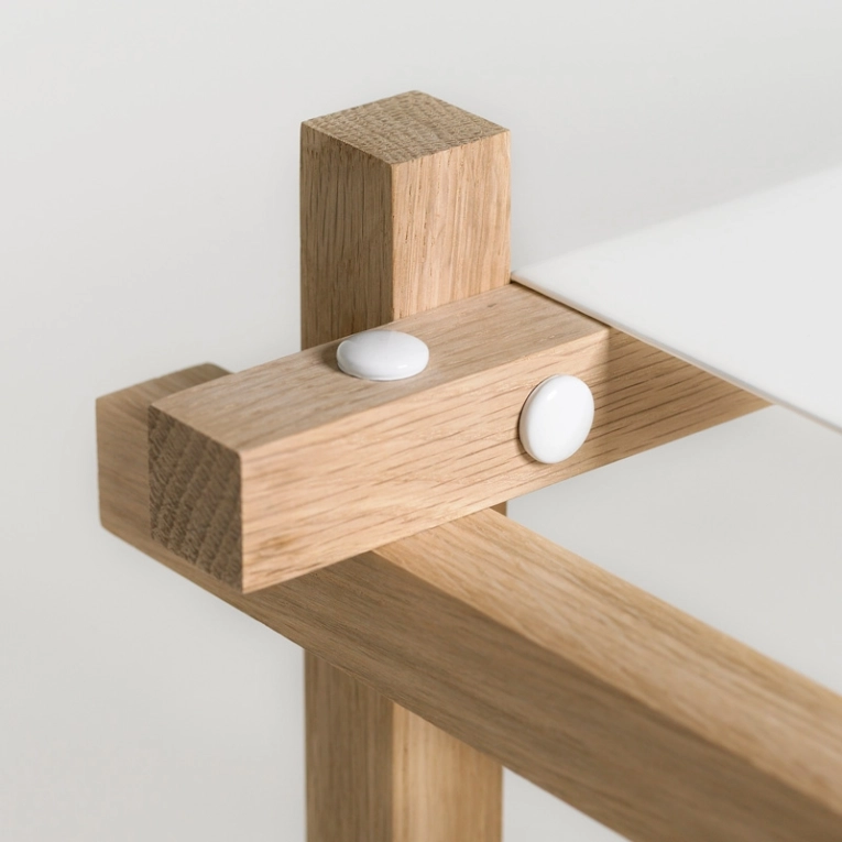 Etagère WOODY COLUMN LOW Blanc, bois HAY