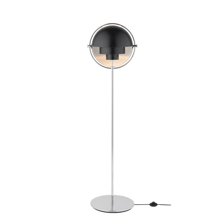 Lampadaire MULTI-LITE Chrome/ noir GUBI