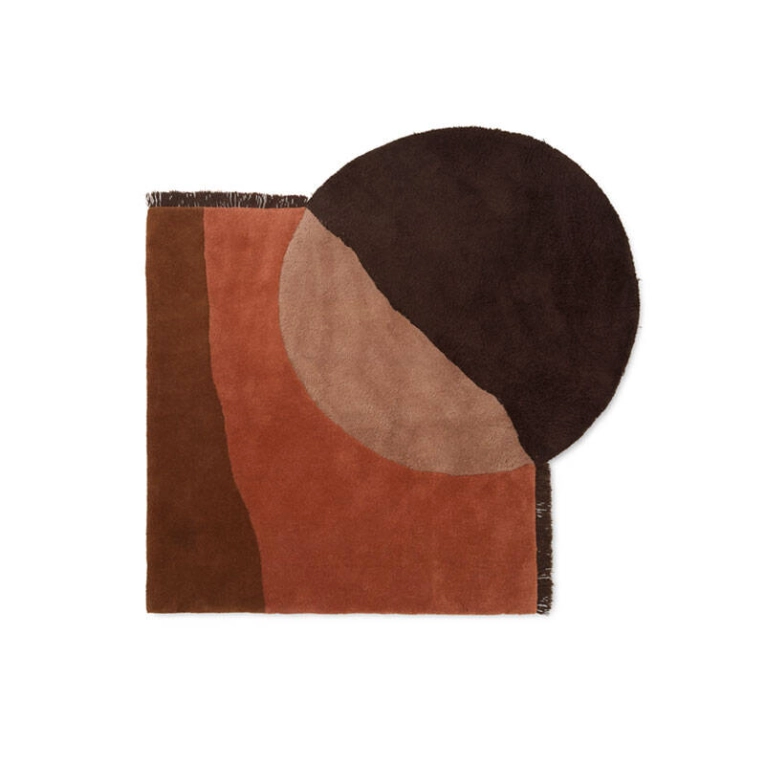 Tapis Tapis VIEW TUFTED Marron rouge FERM LIVING