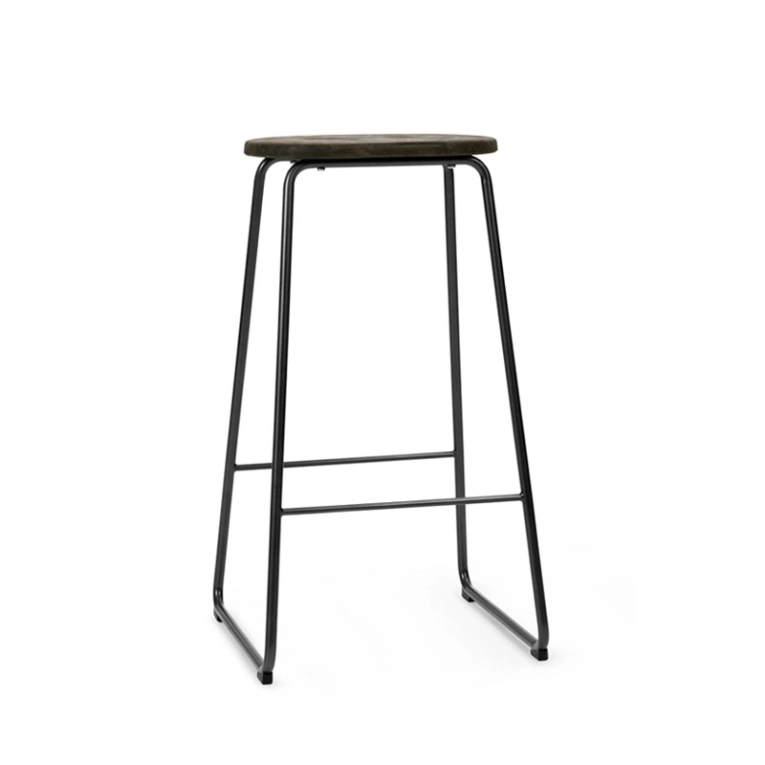 Tabouret haut EARTH Coffee waste Dark MATER