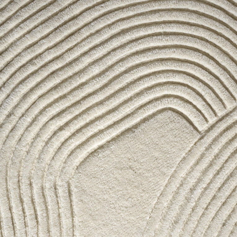 Tapis Tapis ZEN SHAPED 140x145 Crème BOLIA