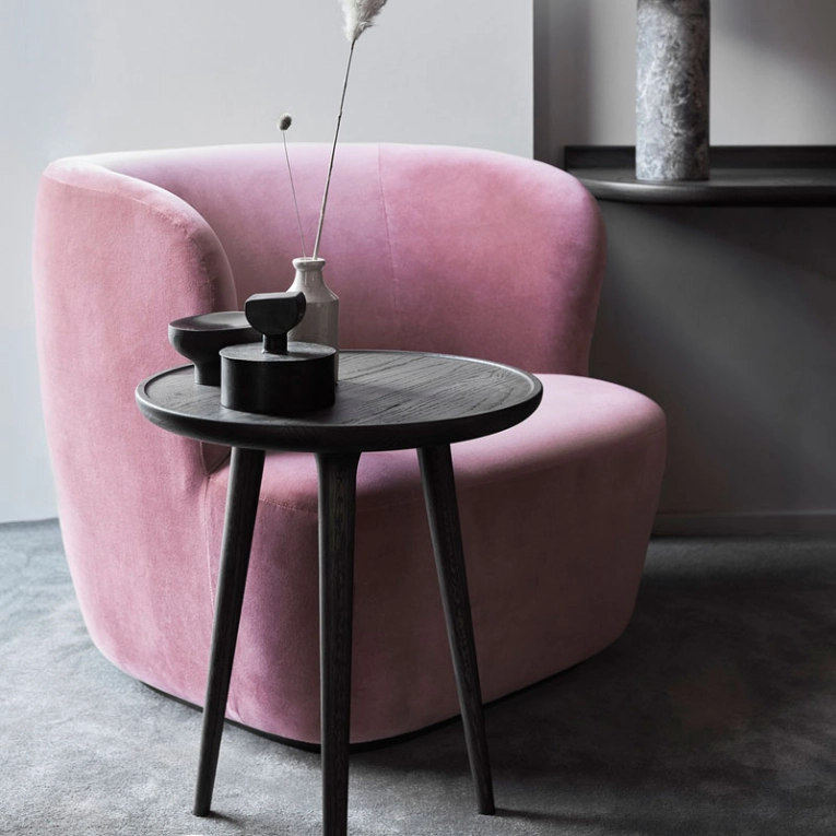 Table d'appoint guéridon ACCENT Medium Chêne Sirka gris MATER