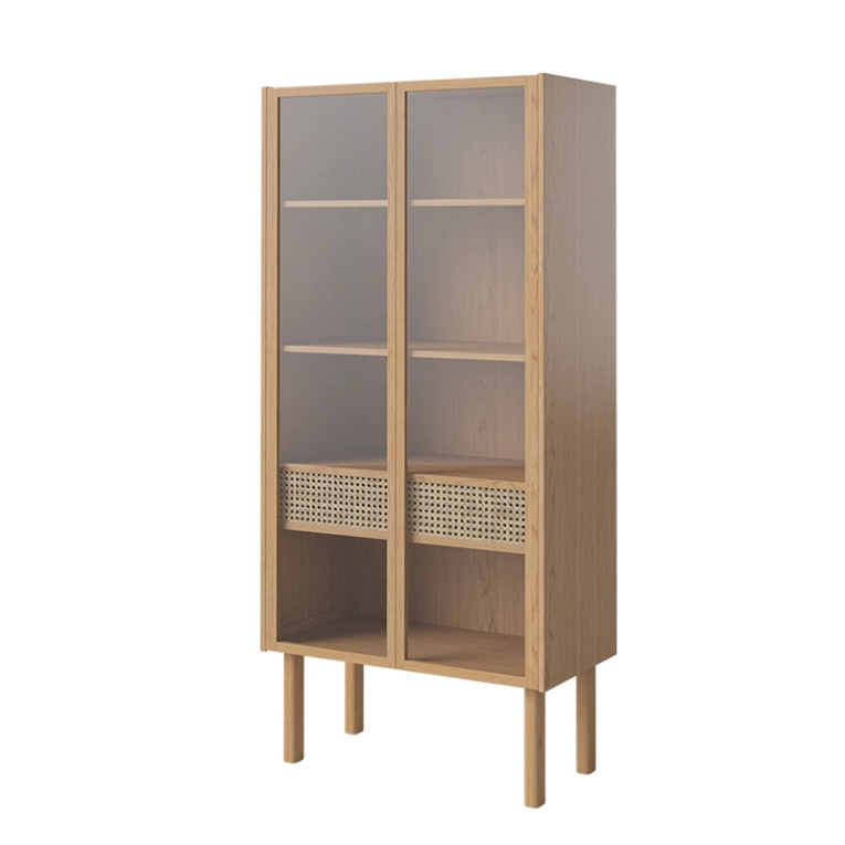 Meuble de rangement Armoire vitrée CANA Chêne huilé BOLIA