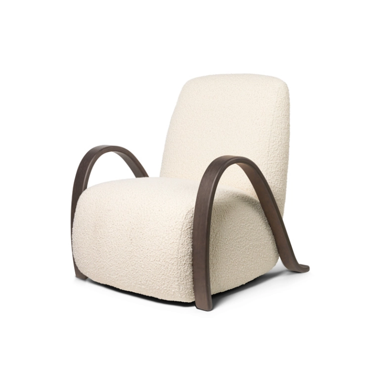 Fauteuil BUUR Nordic Bouclé blanc cassé FERM LIVING