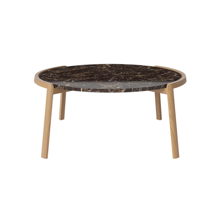 Table basse MIX Ø 94 Marbre brun BOLIA