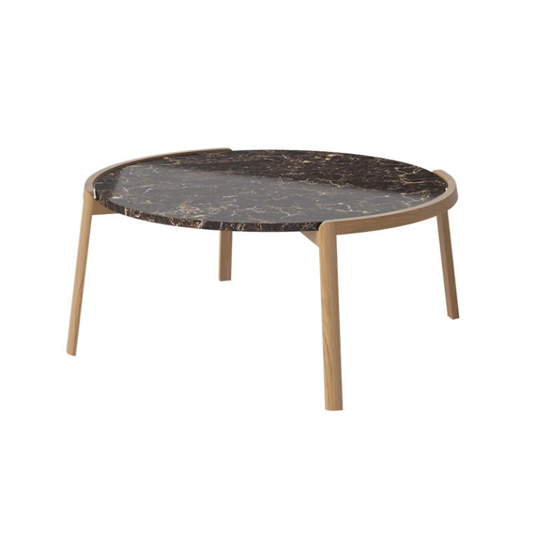 Table basse MIX Ø 94 Marbre brun BOLIA