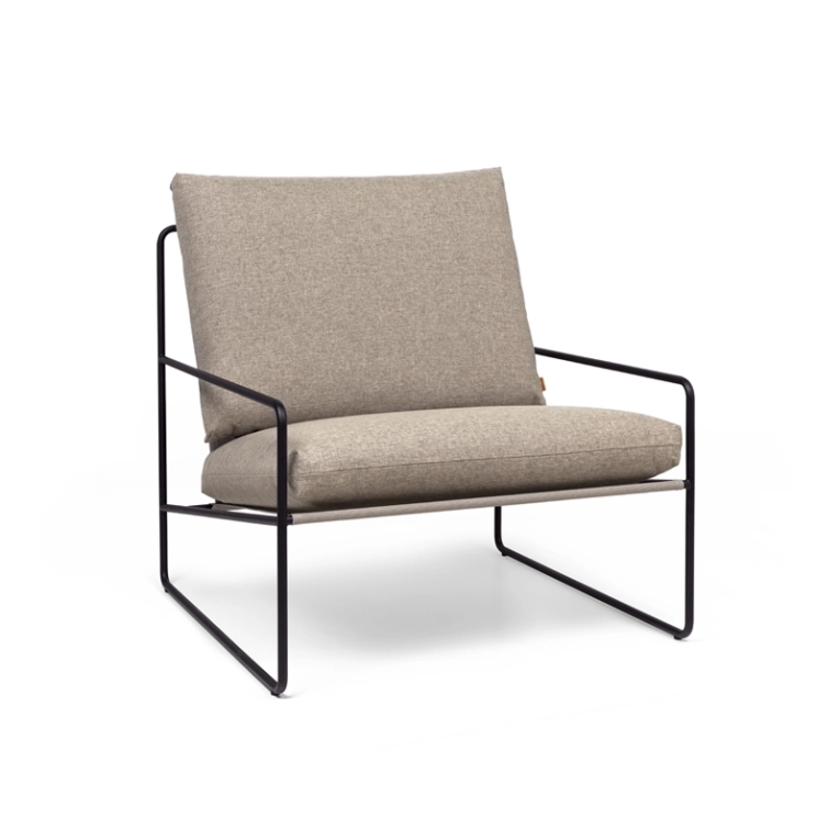 Fauteuil DESERT DOLCE Noir/ sable foncé FERM LIVING