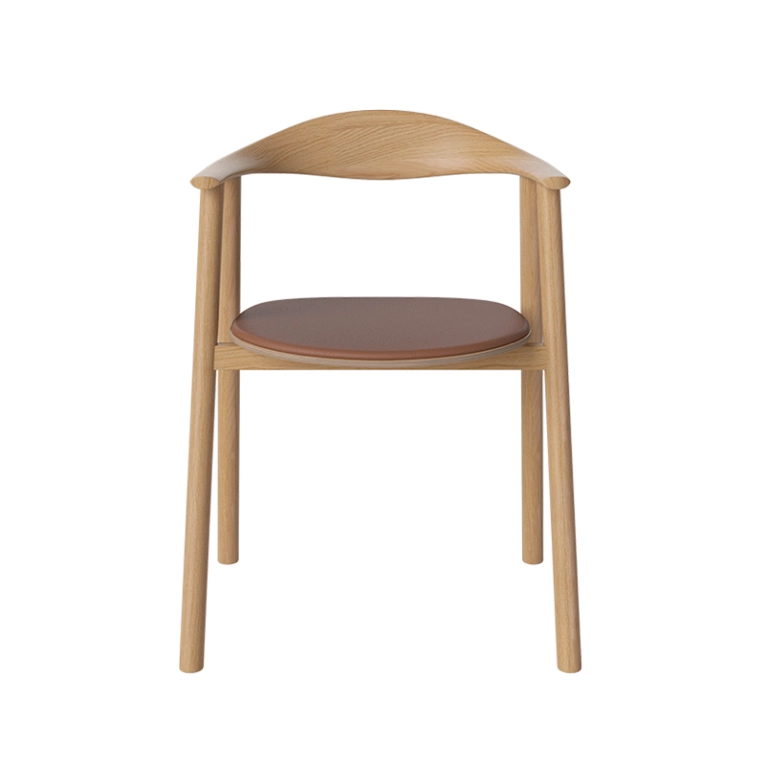 Chaise SWING assise cuir Cuir cognac/ chêne huilé BOLIA