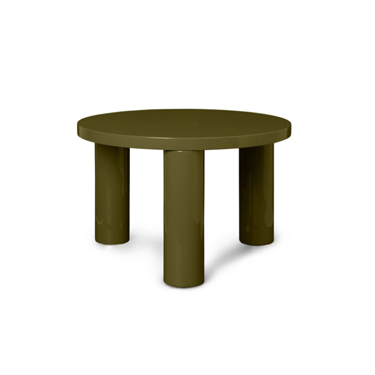 Table basse POST SMALL GLOSS Olive FERM LIVING