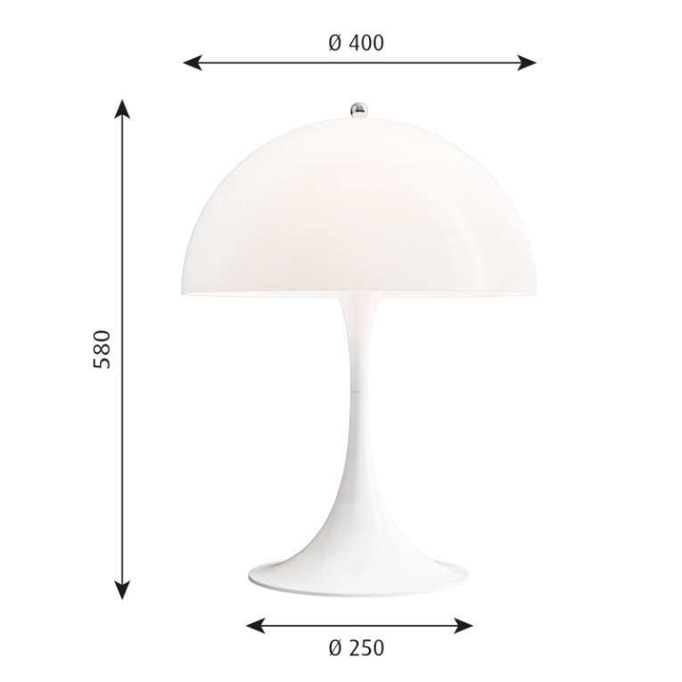 Lampe à poser PANTHELLA 400 Blanc opalin LOUIS POULSEN
