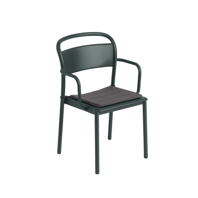 Accessoire extérieur Coussin d'assise pour chaise LINEAR STEEL Gris foncé MUUTO