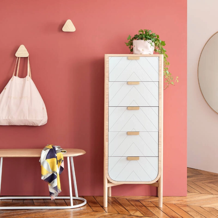 Meuble de rangement Chiffonnier MARIUS Chêne HARTO