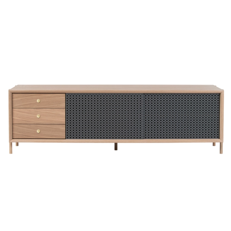 Meuble de rangement Buffet GABIN L162 avec tiroirs Chêne/ Gris ardoise HARTO
