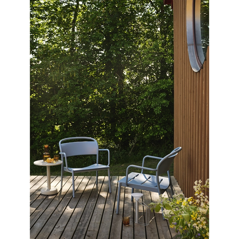 Fauteuil extérieur Fauteuil LINEAR STEEL Bleu clair MUUTO