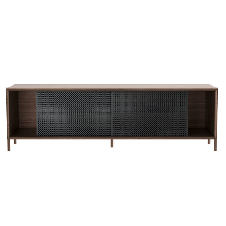 Meuble de rangement Buffet GABIN L162 Noyer/ Gris ardoise HARTO