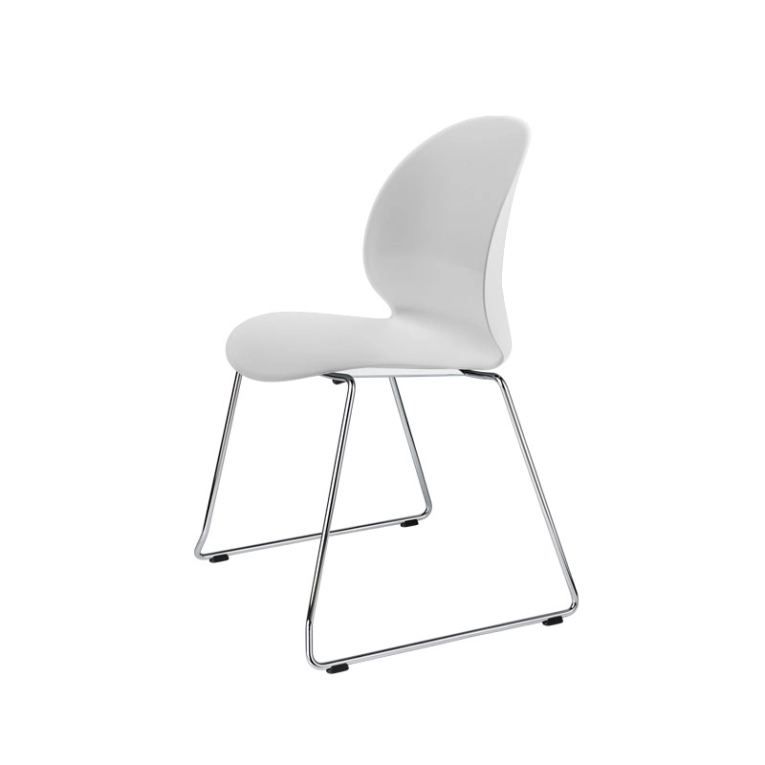 Chaise N02 RECYCLE piétement luge Blanc cassé FRITZ HANSEN