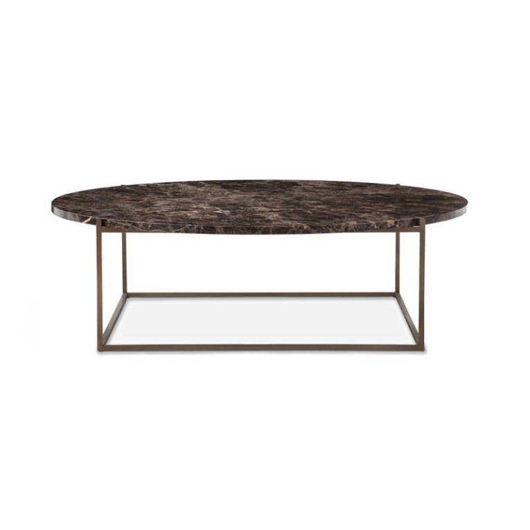 Table basse CIRCLE Marbre marron/ laiton WENDELBO