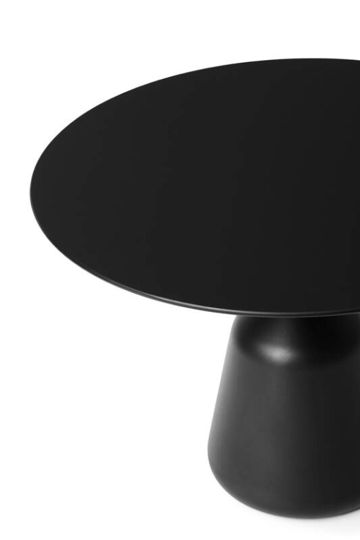 Table d'appoint guéridon COIN LOW Stratifié noir/ noir WENDELBO