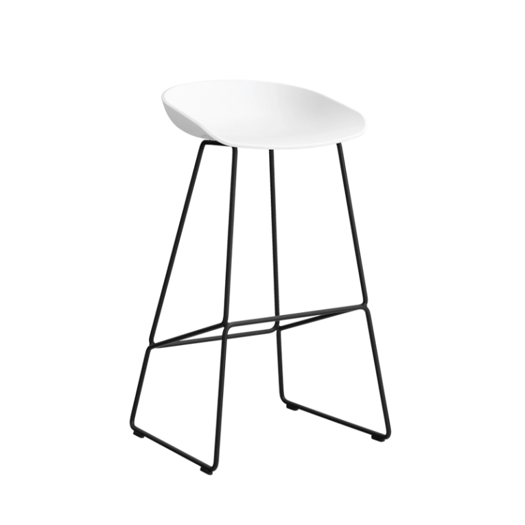 Tabouret haut ABOUT A STOOL AAS 38 H75 Blanc HAY