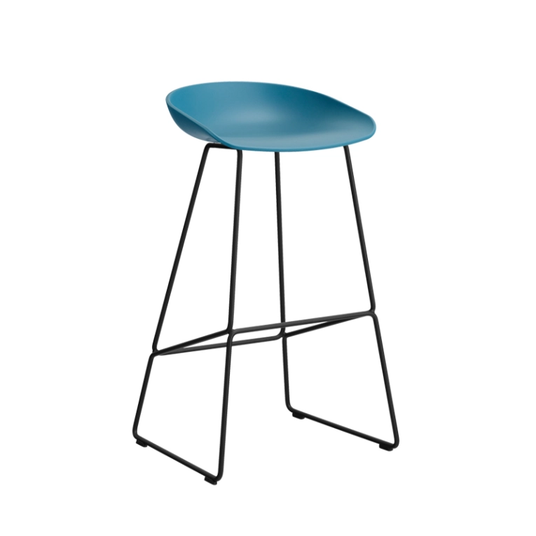 Tabouret haut ABOUT A STOOL AAS 38 H75 Azure blue HAY