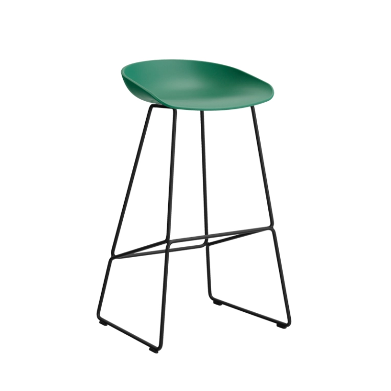 Tabouret haut ABOUT A STOOL AAS 38 H75 Teal green HAY