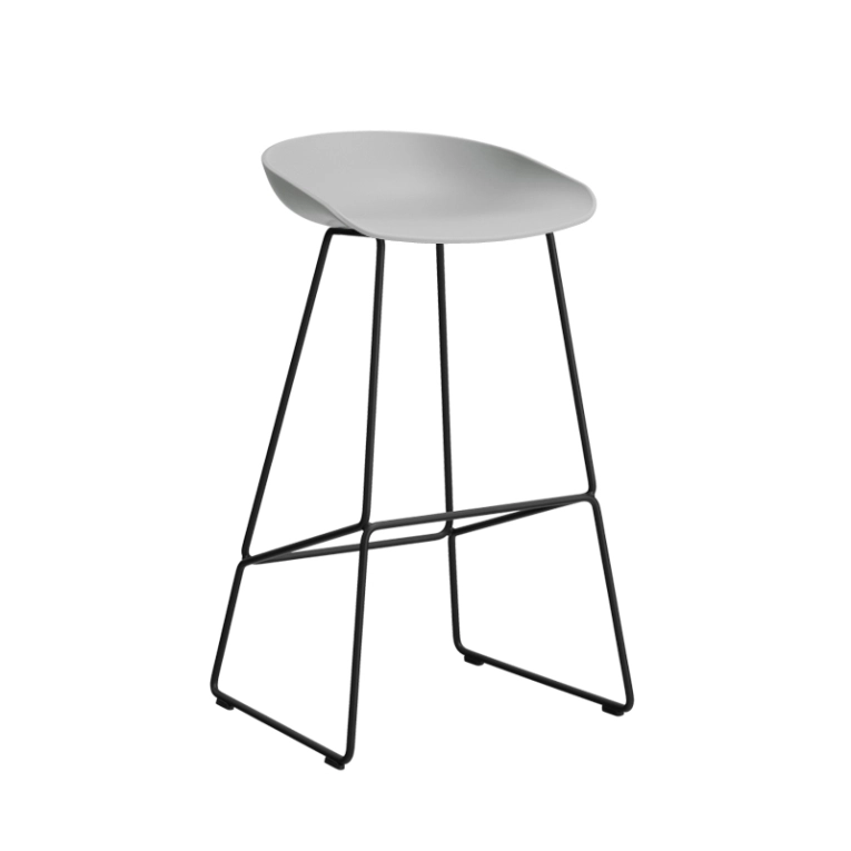 Tabouret haut ABOUT A STOOL AAS 38 H75 Concrete grey HAY
