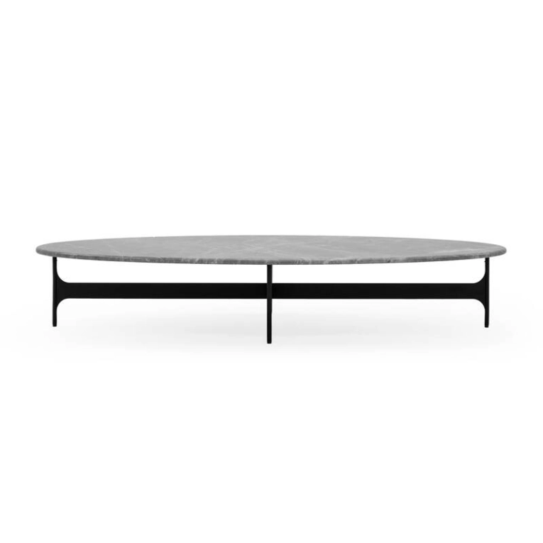 Table basse FLOEMA Ovale Marbre Emperador gris WENDELBO