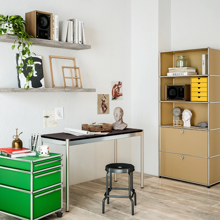 Petit rangement Boite USM INOS 5 tiroirs Gris clair USM HALLER