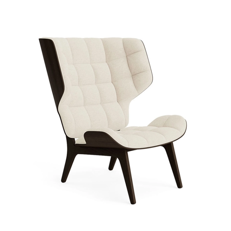 Fauteuil MAMMOTH Barnum Bouclé 24/ chêne fumé foncé NORR11