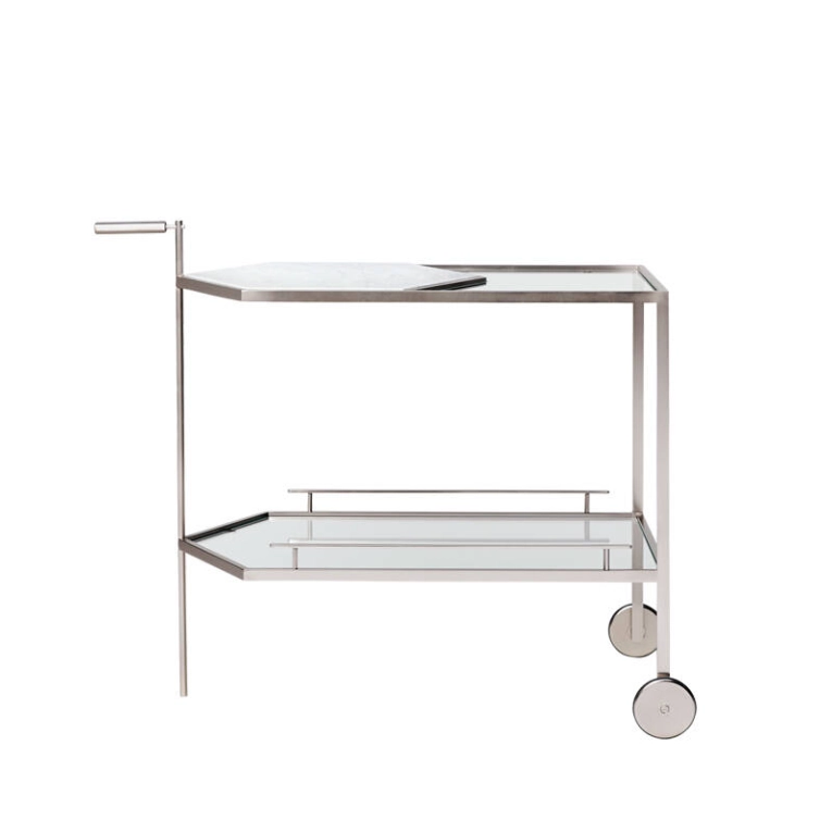 Desserte GIN LANE Laiton fumé/ marbre Carrara blanc MAN OF PARTS