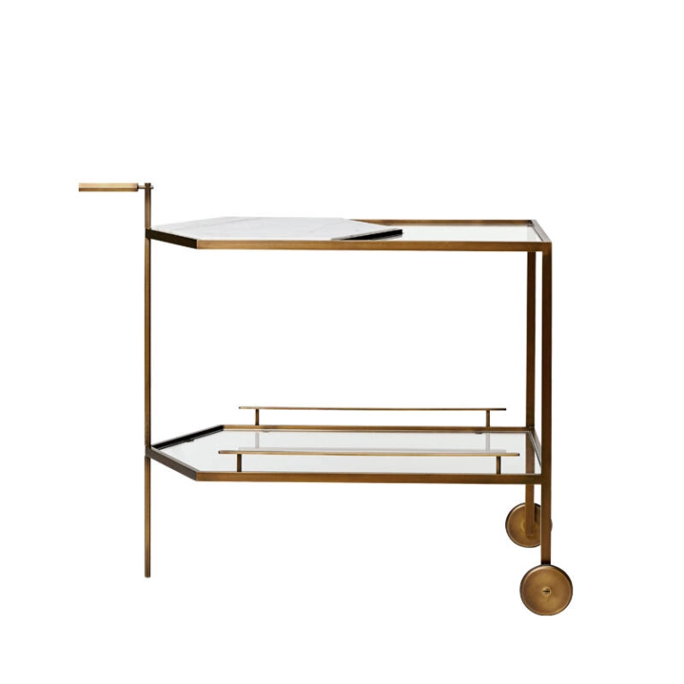 Desserte GIN LANE Bronze fumé/ marbre Calacatta MAN OF PARTS