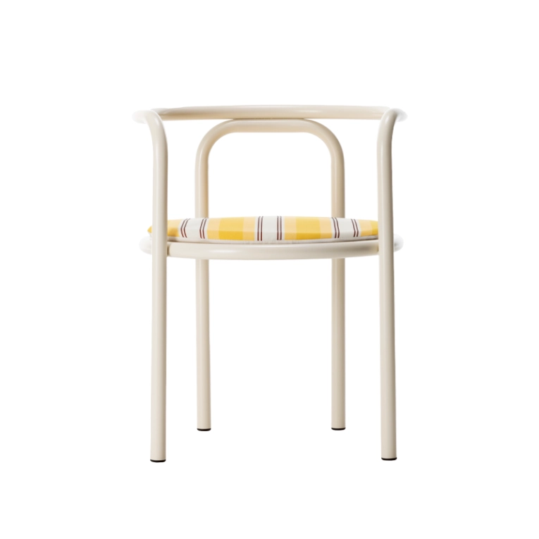 Chaise extérieur Chaise LOCUS SOLUS 1964 Rayures jaunes Como JACQUEMUS & EXTETA