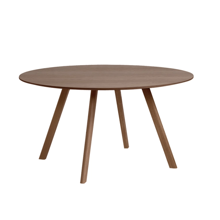 Table COPENHAGUE ROUND TABLE CPH25  Ø140 Noyer vernis à base d'eau HAY