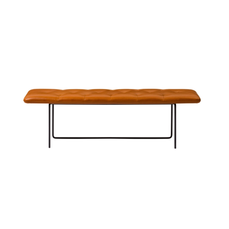 Banc TIP TOE Large Cuir Parma cognac WENDELBO