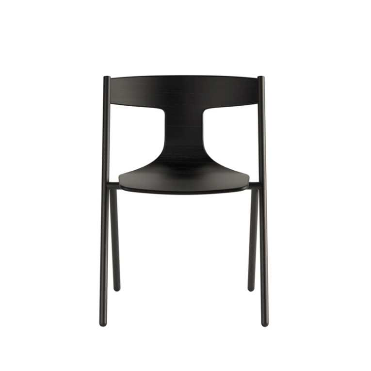 Chaise QUADRA empilable Frêne noir VICCARBE