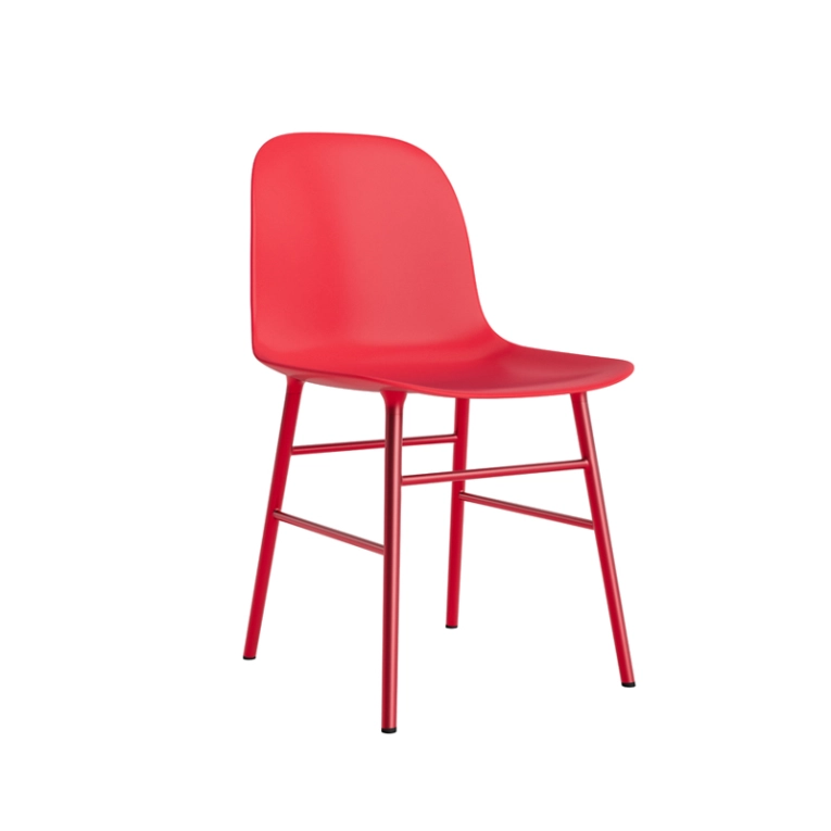 Chaise FORM CHAIR piètement acier Rouge vif  Normann Copenhagen