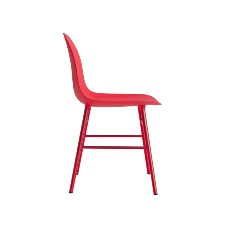 Chaise FORM CHAIR piètement acier Rouge vif  Normann Copenhagen