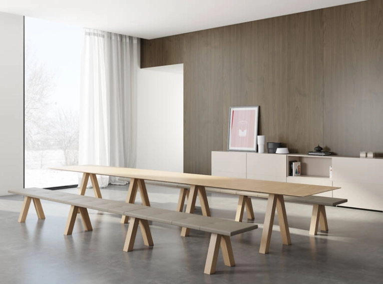 Table TRESTLE DOUBLE Chêne naturel VICCARBE