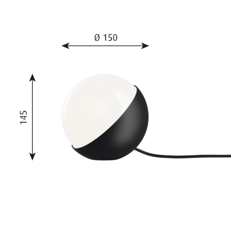 Lampe à poser VL STUDIO Ø 15 Noir LOUIS POULSEN