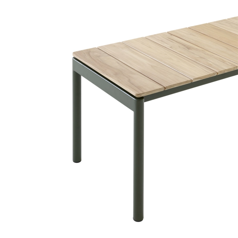 Banc extérieur Banc VILLE AV27 Vert bronze AND TRADITION