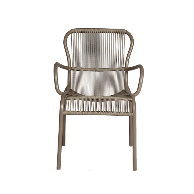 Chaise extérieur Petit fauteuil LOOP Taupe VINCENT SHEPPARD