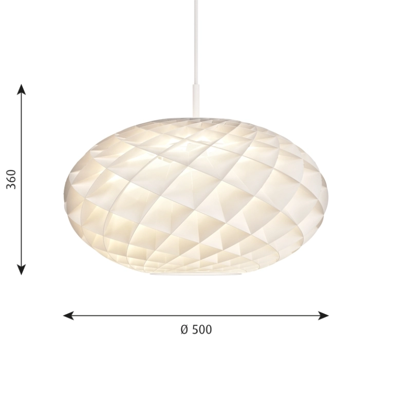 Suspension PATERA OVAL Blanc LOUIS POULSEN