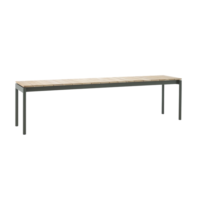 Banc extérieur Banc VILLE AV28 Vert bronze AND TRADITION