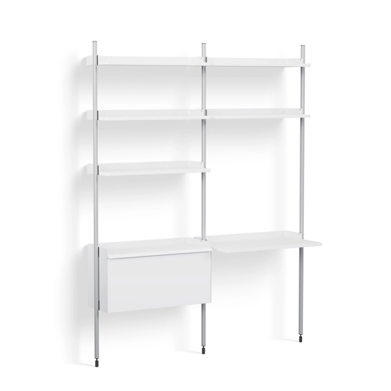 Bureau PIER SYSTEM 12 Blanc/ aluminium HAY