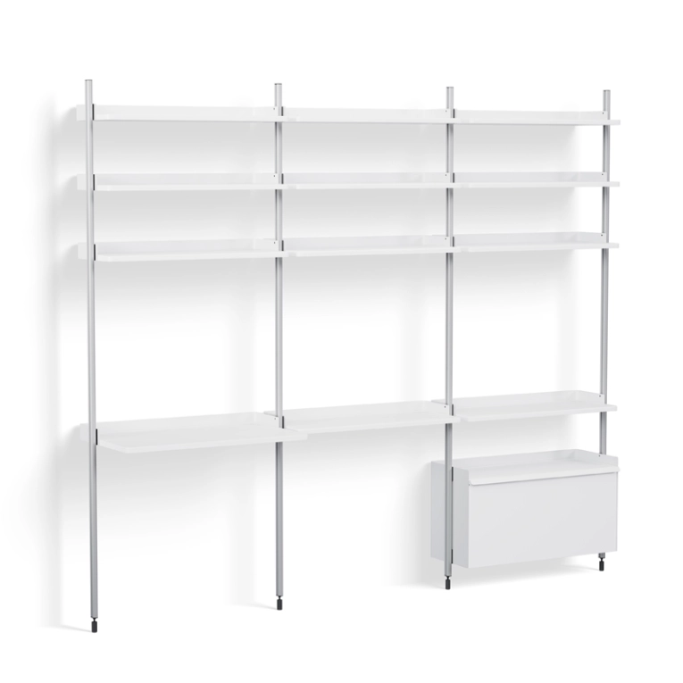 Bureau PIER SYSTEM 23 Blanc/ aluminium HAY