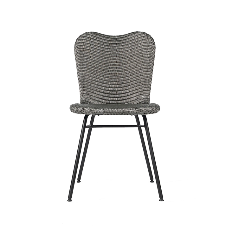 Chaise LILY base acier Gris quartz VINCENT SHEPPARD